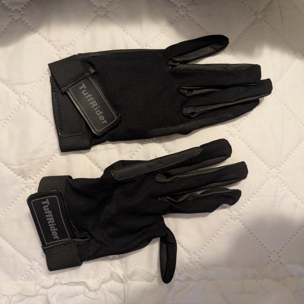 TuffRider Women's Black Riding Gloves